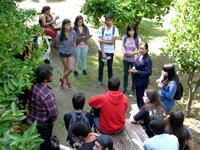 Otra de las actividades que marcaron la Semana de Inducción fue el recorrido por el Campus Juan Gómez Millas, tras el visionado de un documental realizado por la Dirección de Asuntos Estudiantiles.