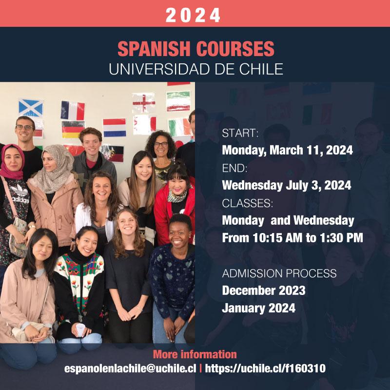 Spanish courses for foreigners at the Universidad de Chile 