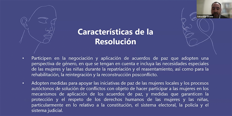 Sebastián Osorio, de la División de Seguridad Internacional y Humana del Ministerio de Relaciones Exteriores de Chile.