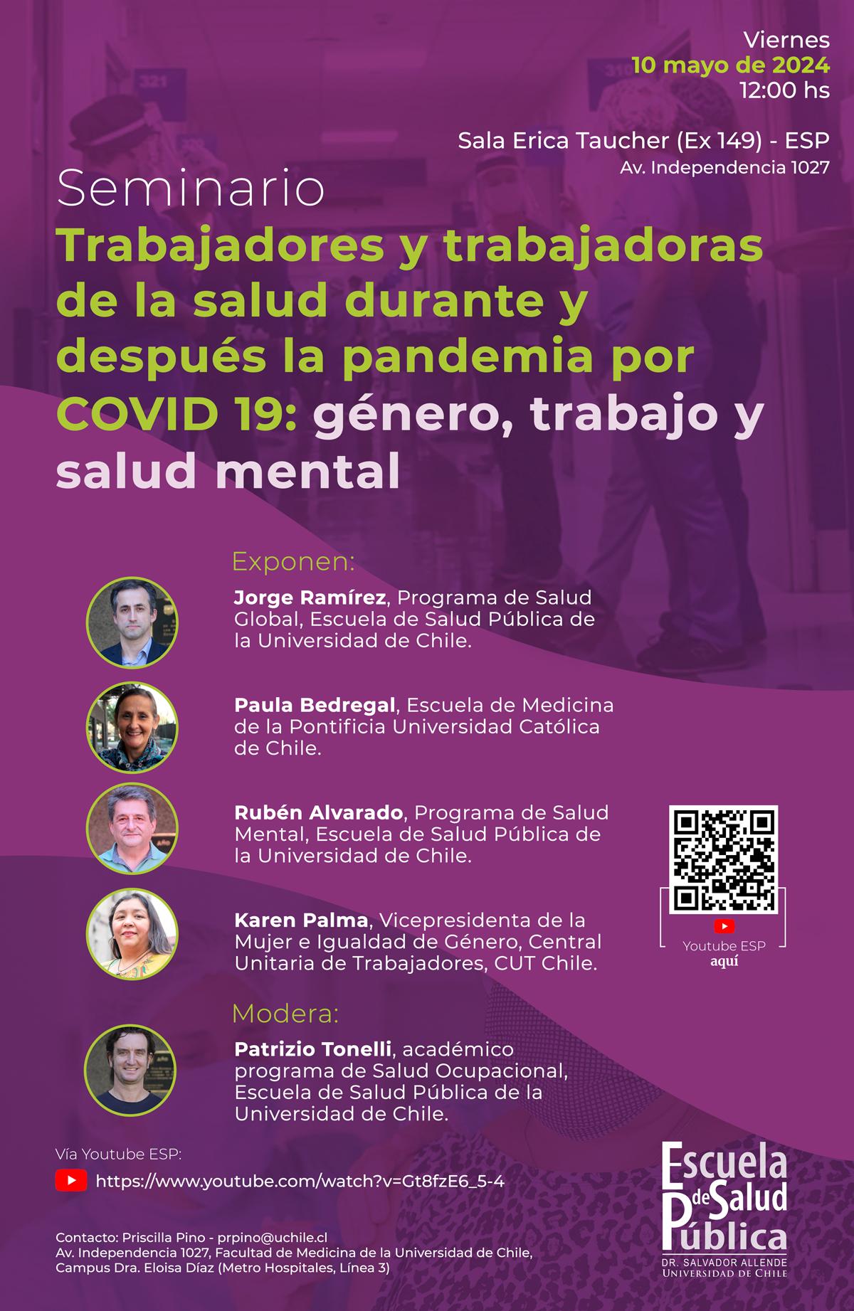 Seminario : Trabajadores y trabajadoras de la salud durante y después la pandemia por COVID 19