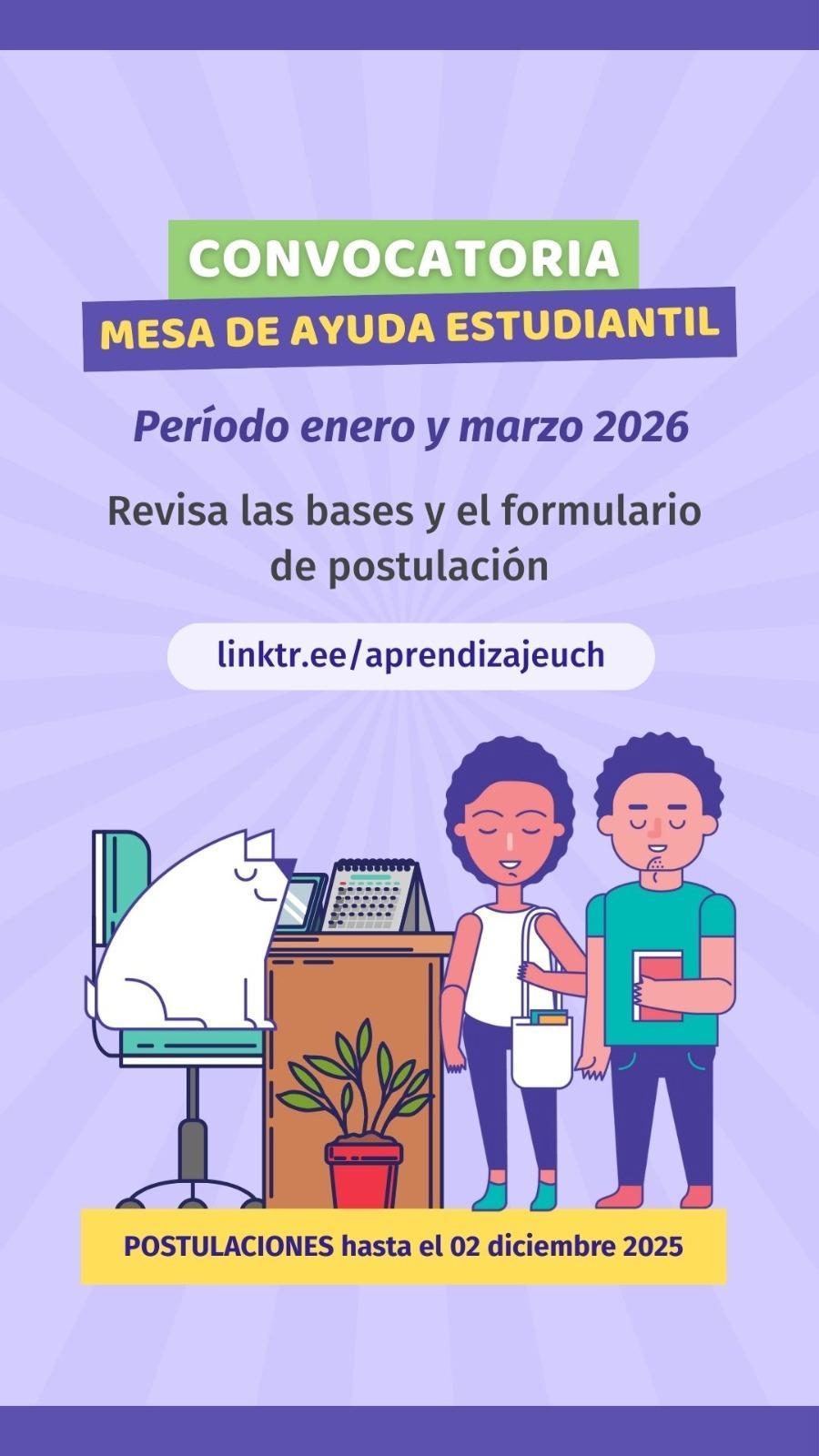 Convocatoria Mesa de Ayuda Estudiantil