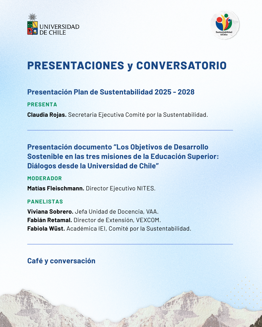 Universidad de Chile lanzará su Plan de Sustentabilidad 2025-2028 y documento sobre ODS en Educación Superior