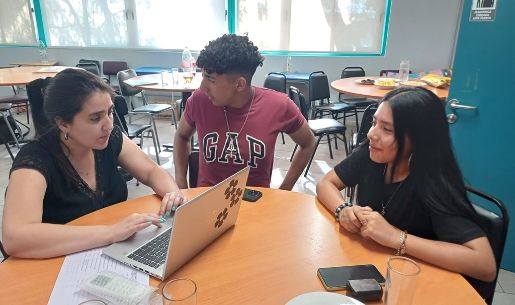 Asesoría a estudiantes en Liceo Bicentenario Valle Hermoso.