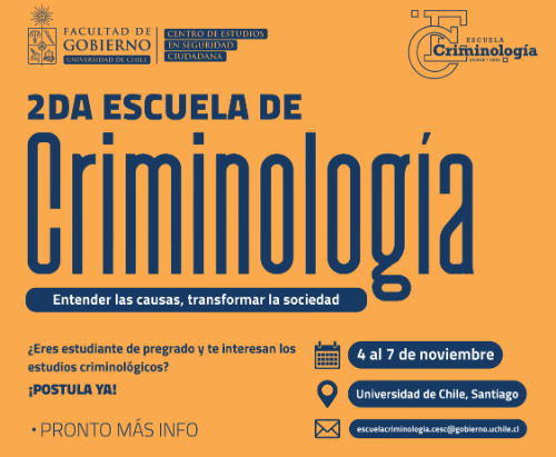 CESC anuncia segunda Escuela de Criminología para inicios de noviembre