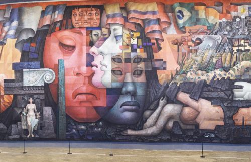 Presencia de América Latina (1965). Casa del Arte de la Ciudad Universitaria de Concepción. Jorge González Camarena. Fotografía: Rodrigo Vera Manríquez.