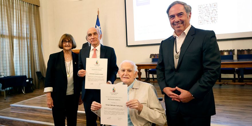 U. de Chile distingue a Fernando Cassorla y Giorgio Solimano como Profesores Eméritos