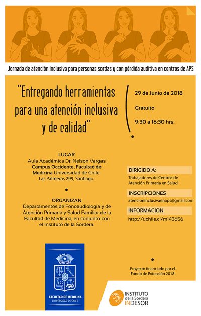 Afiche Jornada de atención Inclusiva para personas sordas 