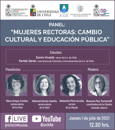 Afiche panel Mujeres rectoras
