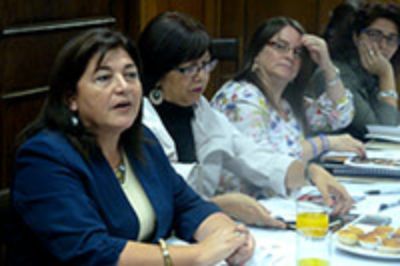 La Vicepresidenta Ejecutiva de la JUNJI, Desirée López de Maturana, que asistió a esta primera reunión. 