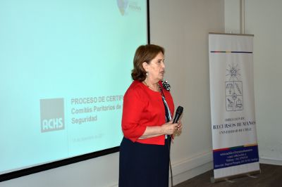 "Reconocemos el esfuerzo y la preocupación de los comités paritarios por la salud y seguridad de los trabajadores"; Marta Rosende, Gerente de Cuentas ACHS para la Universidad de Chile.