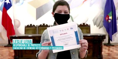 Leslie Leiva, responsable de la iniciativa "Hacia la co-construcción de la conservación socio-ecológica del embalse La Paloma, Monte Patria".