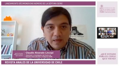 El historiador e investigador del Centro de Estudios Interculturales e Indígenas, Claudio Alvarado Lincopi.