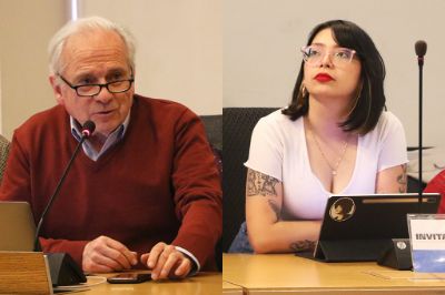 Senadores Universitarios Roberto Neira y Antonia Allende
