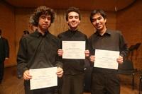 Guillermo Vivencio (violín), Salvador Palominos (violoncelo), segundo lugar. 