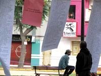 Intervención en Plaza Yungay. Fotografía de Francisco Sanfuentes.