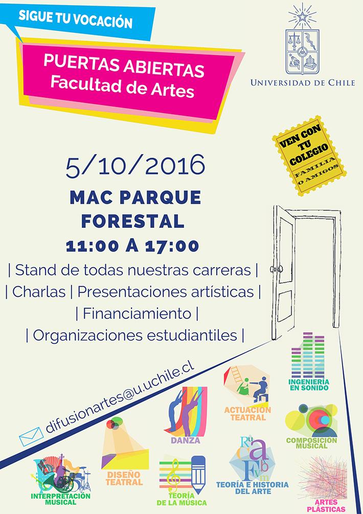 "Puertas Abiertas" se realizará el próximo miércoles 5 de octubre en el MAC Parque Forestal.