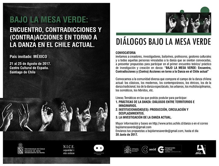 "Bajo la Mesa Verde" tendrá tres líneas temáticas, que serán abordadas a través de ponencias, performances o perfoconferencias, de acuerdo a las propuestas que reúna la convocatoria.