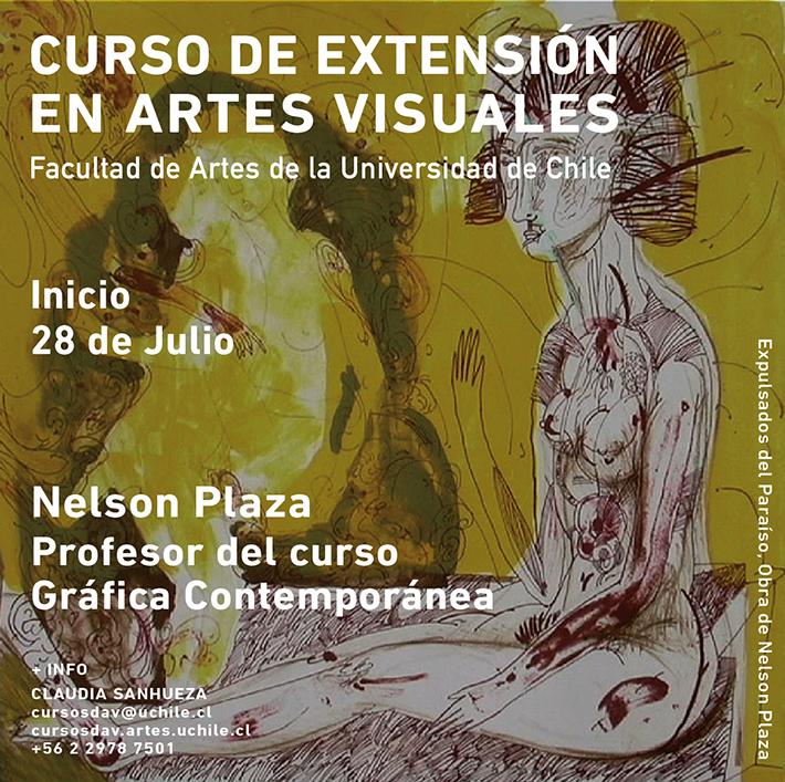 El profesor Nelson Plaza, artista visual, encabeza el curso "Gráfica Contemporánea".