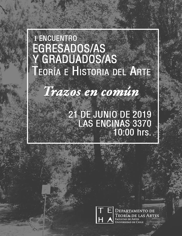 Este 21 de junio se realizará el primer encuentro de egresados/as y graduados/as del Departamento de Teoría de las Artes. 