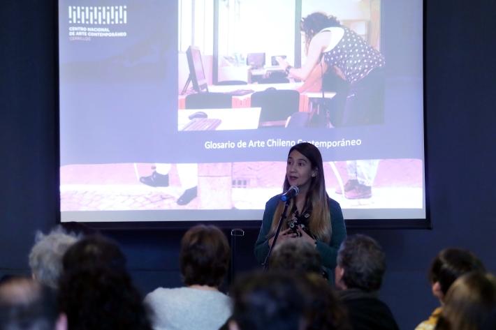 Lanzamiento del Glosario de Arte Chileno Contemporáneo, en abril de 2019. Fotografía: cortesía del Centro de Documentación de Artes Visuales CNAC.