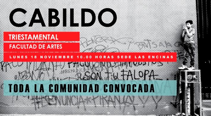 En el cabildo realizado el 18 de noviembre se discutieron y validaron los resultados de instancias de reflexión previas desarrolladas en la Facultad de Artes.