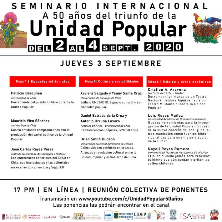 Estudiantes de Postgrado exponen en Seminario sobre Unidad Popular de la UNAM