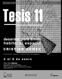 Este lunes 2 de enero, a las 18:30 horas, se inaugura esta exposición de Cristián Gómez, egresado de la Licenciatura en Artes Plásticas que está optando al título de pintor con esta propuesta.