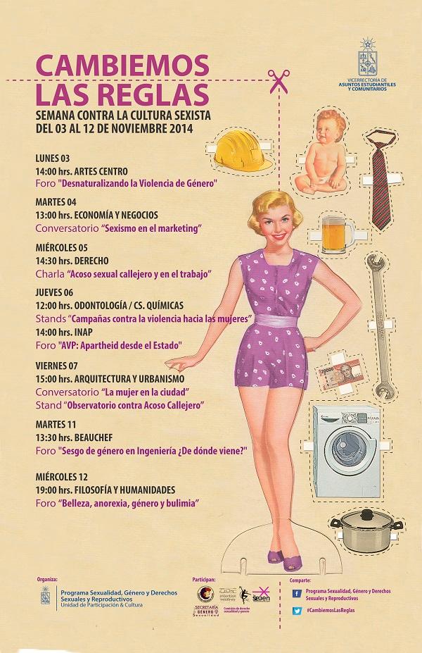 Afiche de Semana contra la Cultura Sexista