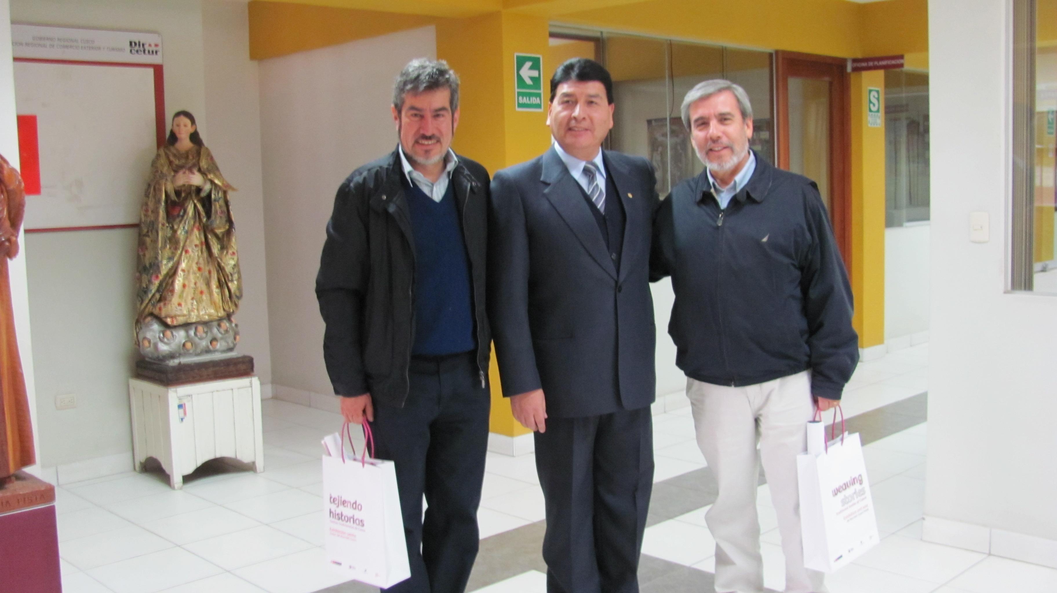 Reunión de trabajo con el Director Regional DIRCETUR Licenciado Joe Nestor Concha y con el Presidente de la Cámara Regional de Turismo de Cusco, Ingeniero Roger Valencia.