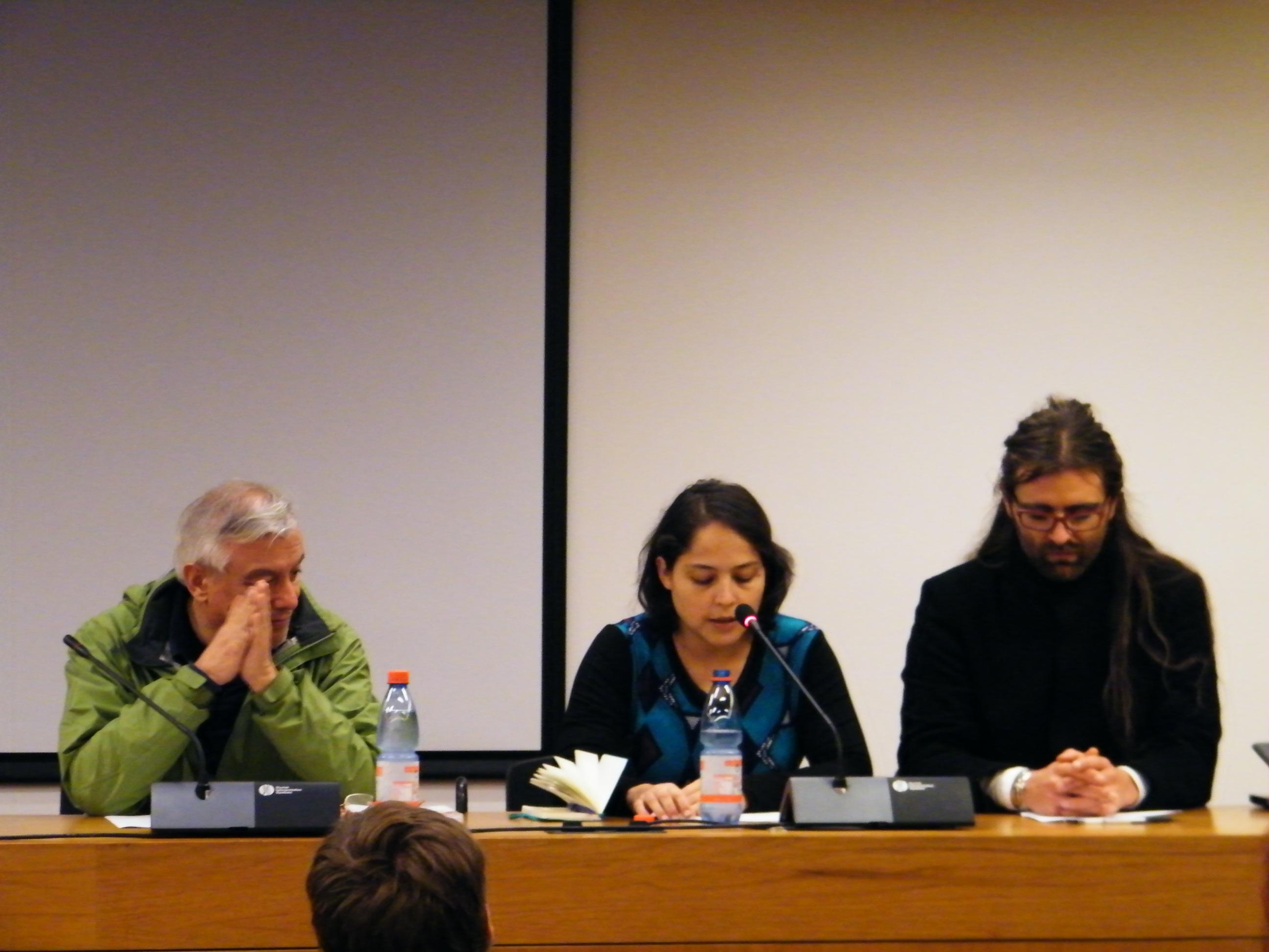 Beatriz Bustos explicó el libro ante un auditorio lleno.