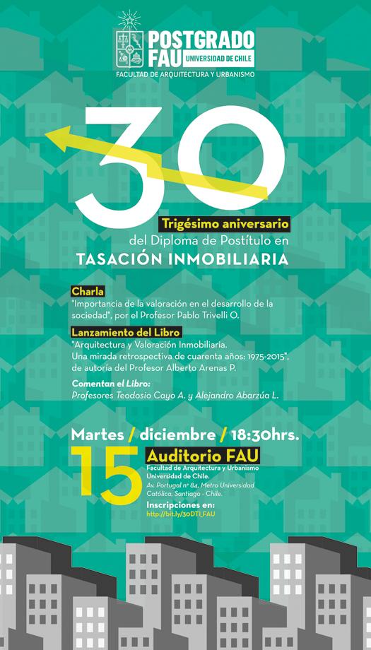 Afiche 30 años Diploma de Tasación Inmobiliaria