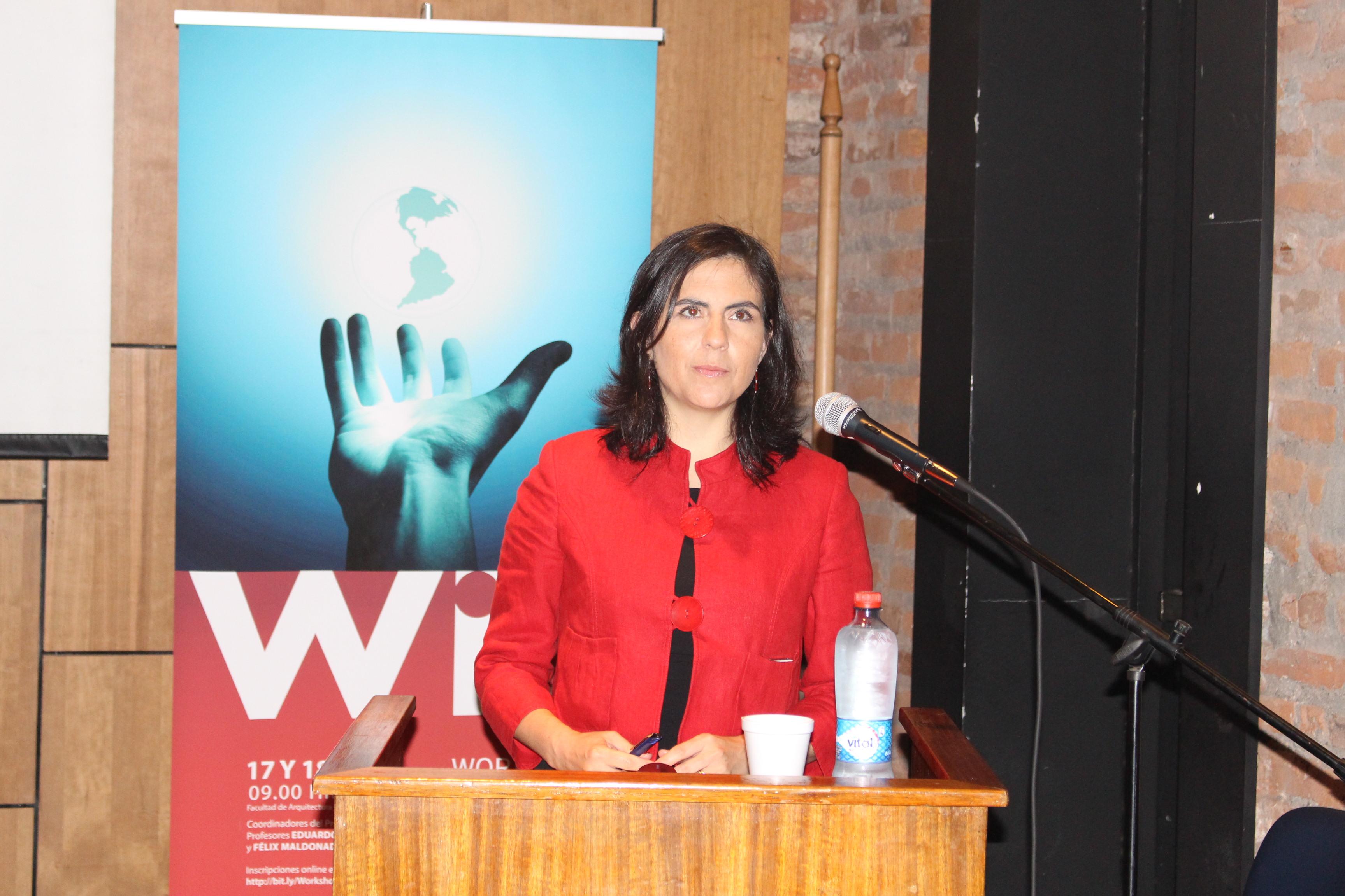 Académica Andrea Wechsler, Directora de Investigación y Desarrollo e impulsora del Workshop.