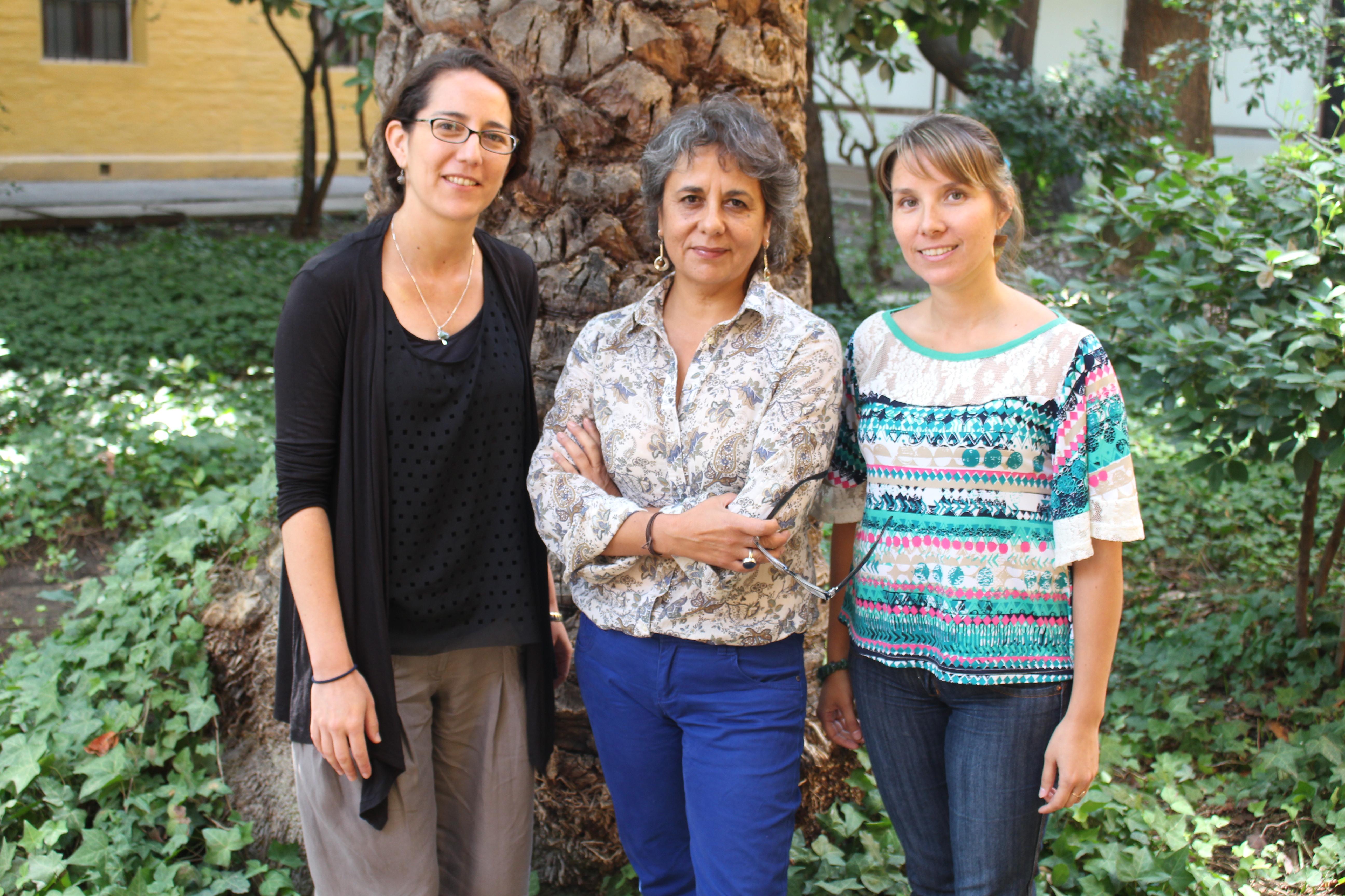 Claudia González, Astrid Ugarte y Ada Riquelme, equipo de la DAE a cargo de las jornadas.