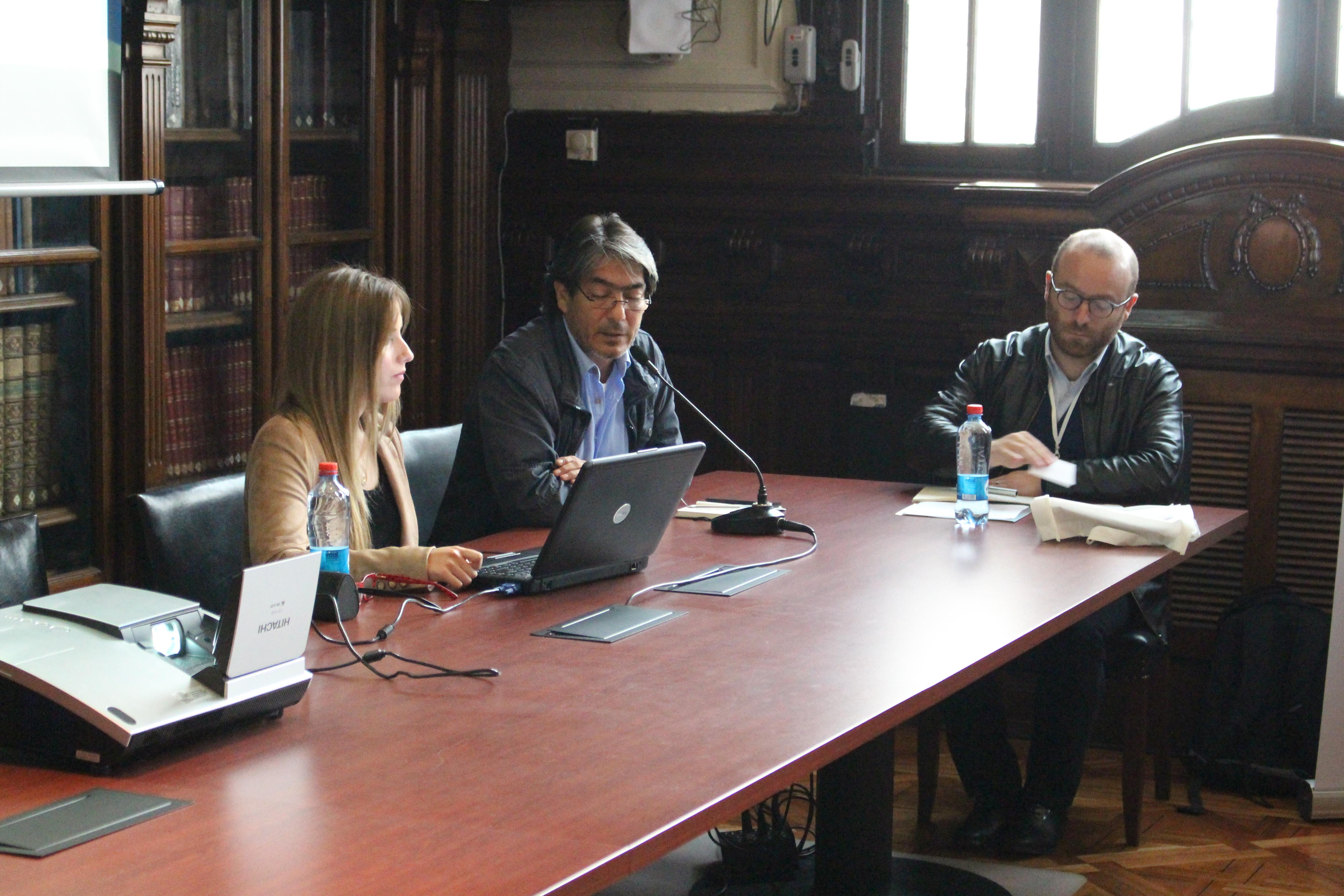 Romina Álvarez, Vólker Gutiérrez y Rodrigo Booth.