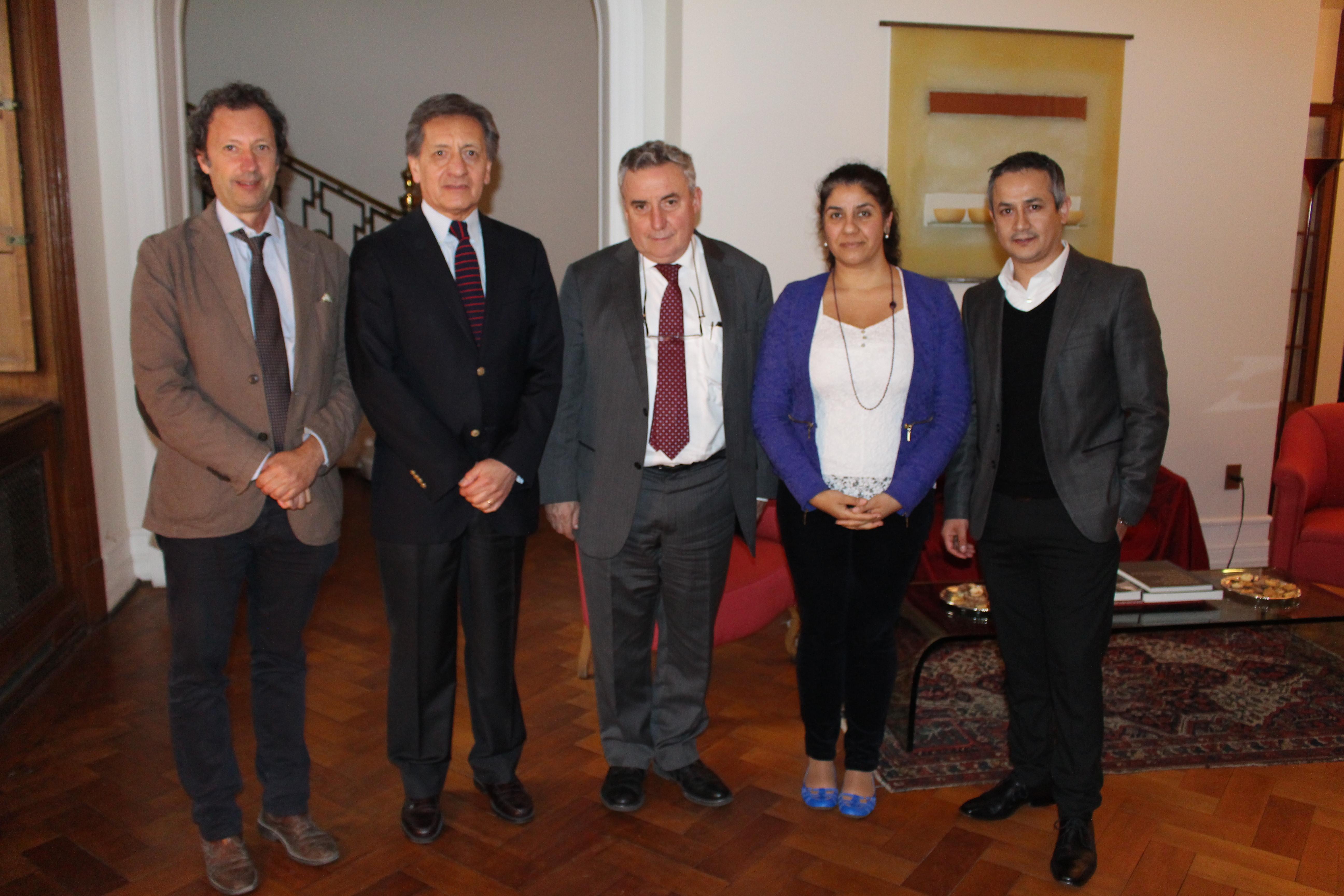 Paolo Morone, Mario Terán, Rector Ennio Vivaldi, Ana Verónica Valdés (Seremi de Minería de Aysén) y Miguel Figueroa.
