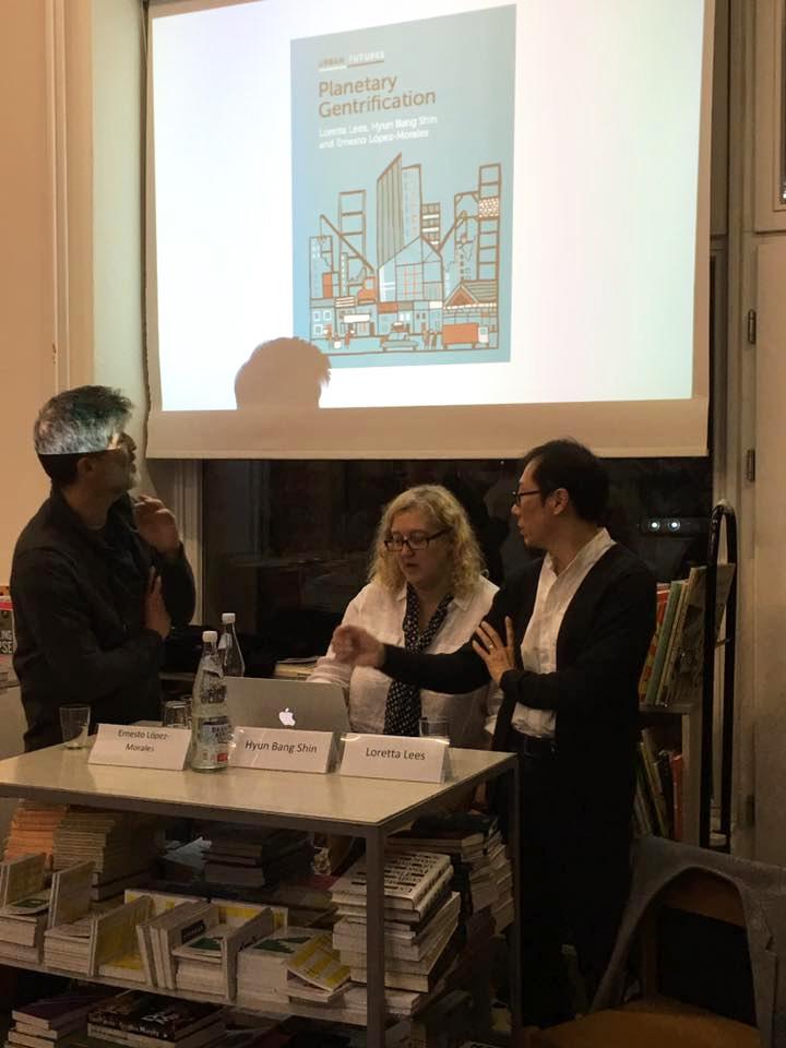 Presentación del libro "Planetary Gentrification" junto a Loretta Lees y Hyun Shin.