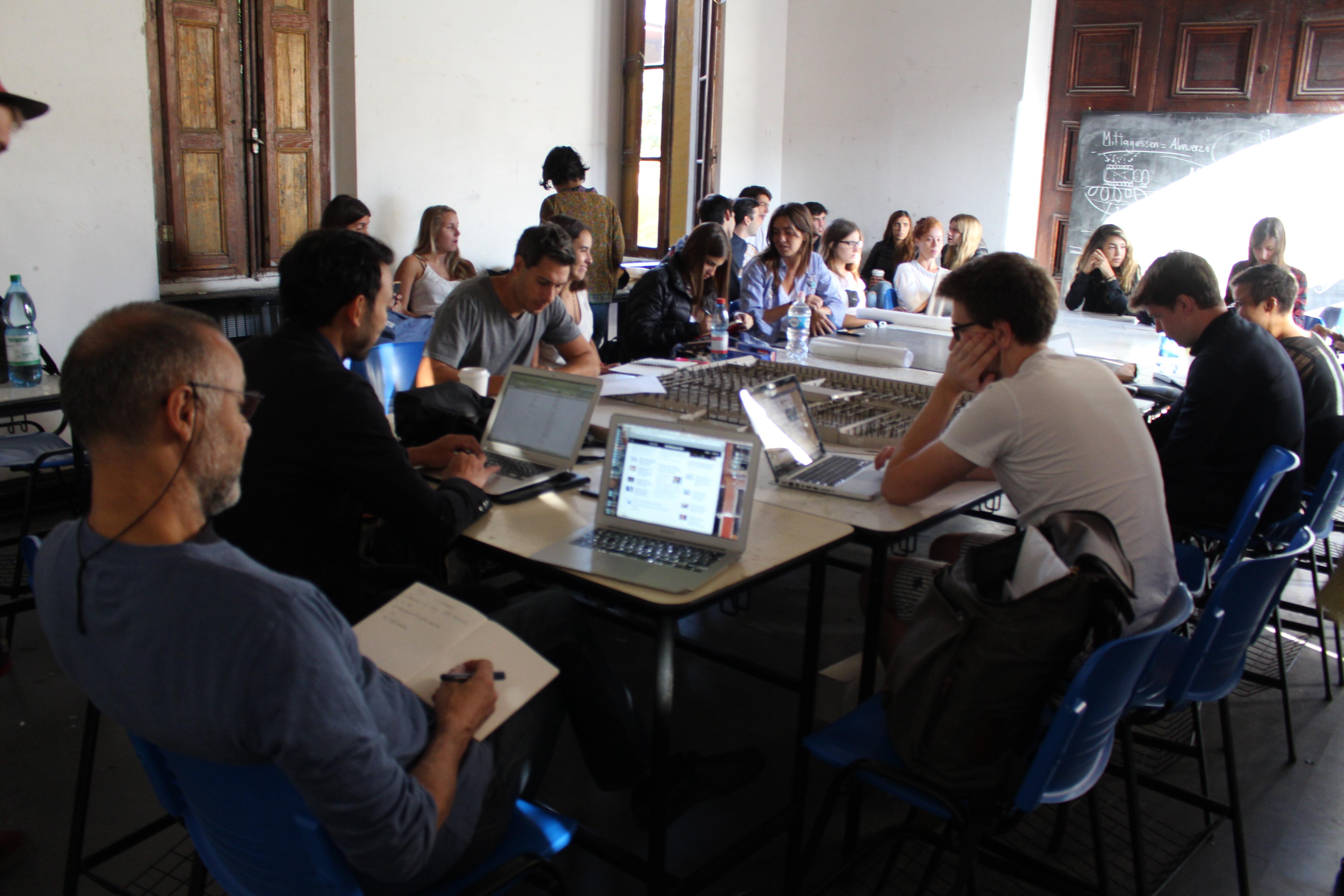 Módulo de trabajo del workshop en la FAU.