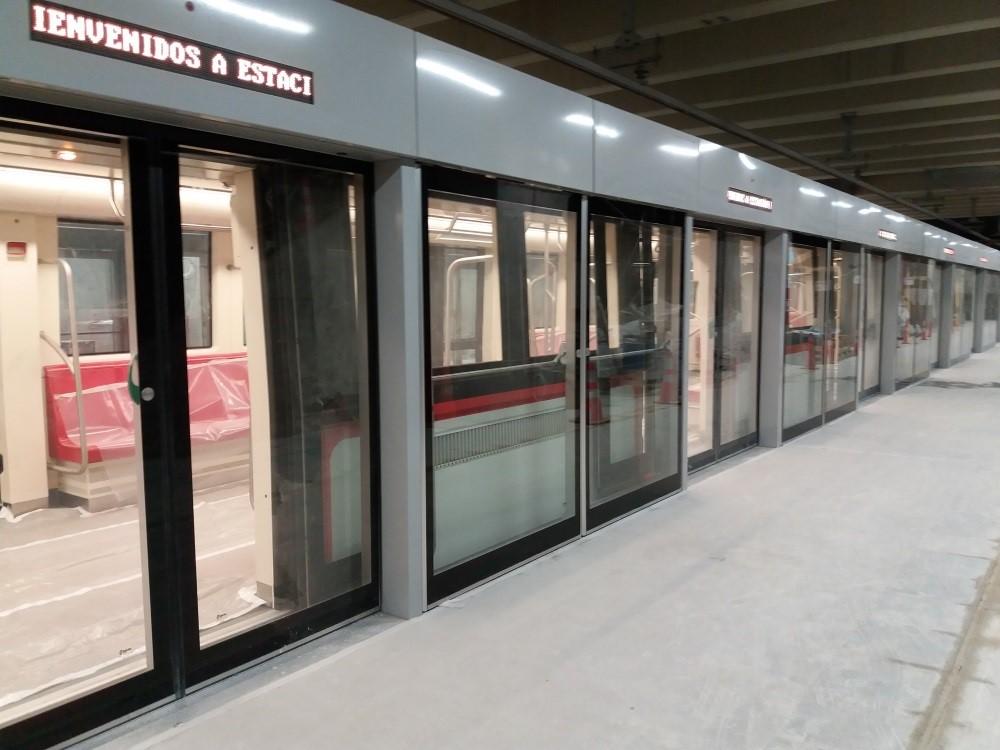 Uno de los andenes de la nueva linea (Estación Franklin)