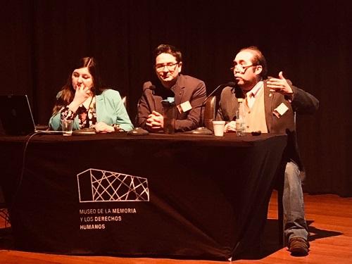 Ruddy Zúñiga y Profesor Marcelo Bravo en su presentación