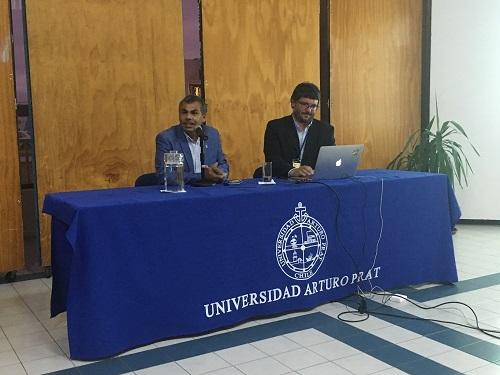 Director DEXVM FAU, Alberto Texidó, junto a Alcalde de Iquique, Mauricio Soria