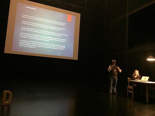 Sergio Donoso y Mitzi Vielma durante su ponencia