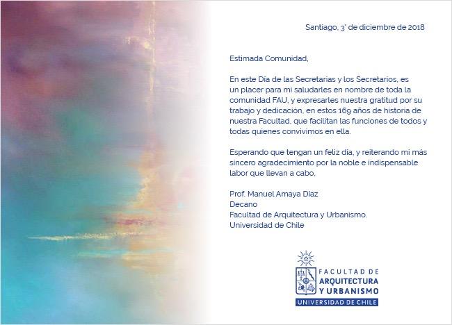 Mensaje a las secretarias de la FAU en su día.