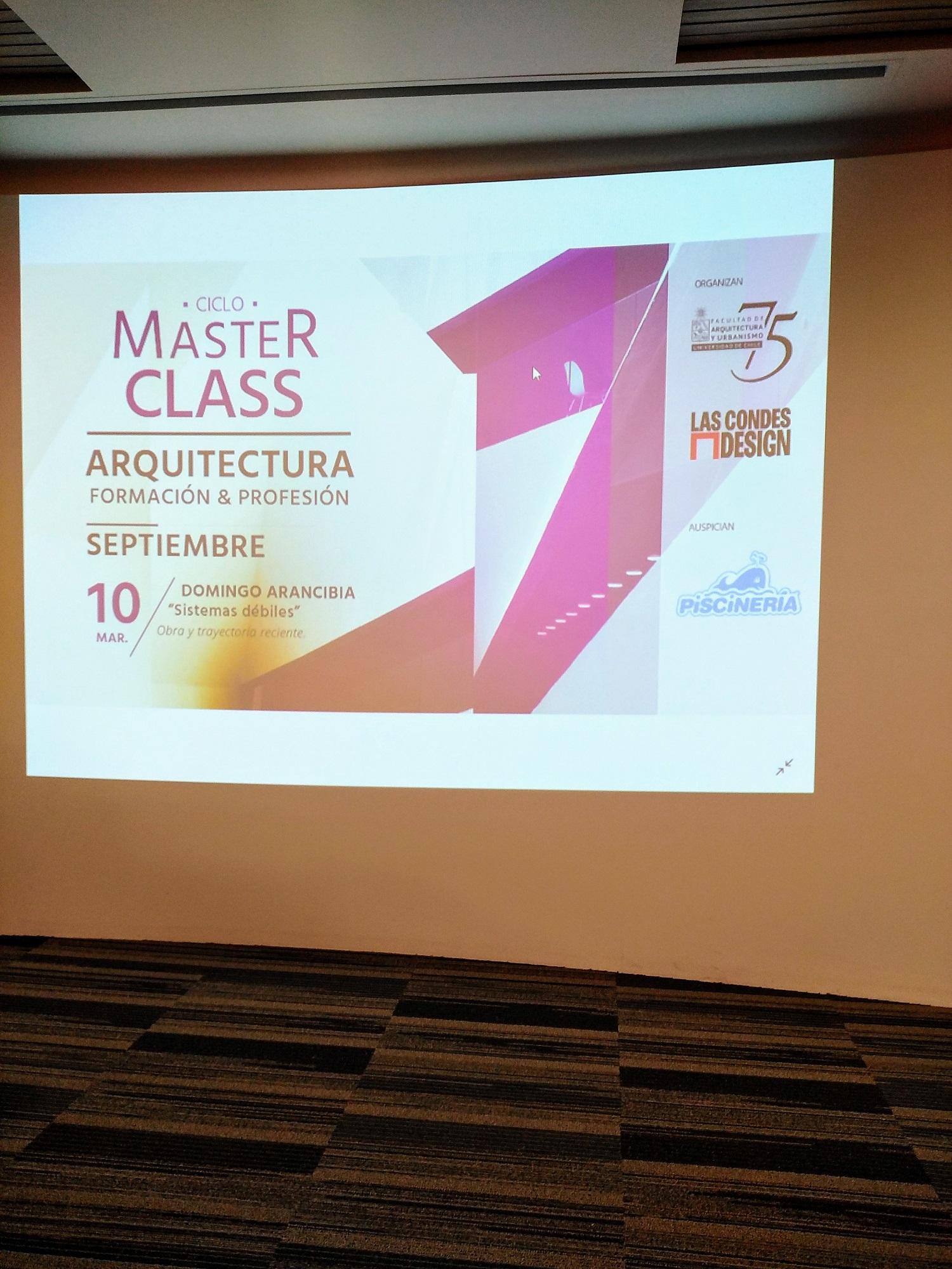 El ciclo de MasterClass se realizó desde el mes de agosto a diciembre de 2019 en la Sala Brick de Las Condes Design.