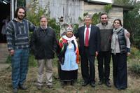 En la foto, de izquierda a derecha: Matías Silva, Decano FAU, Petronila Catrileo, César Correa, Rodrigo Toro y Paola de La Sotta.