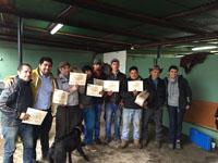 Beneficiarios del Taller junto a la Dra. Tamara Tadich y el profesor del curso, el médico veterinario Juan Carlos Poblete.