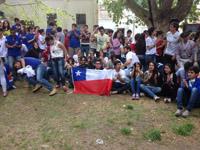 La delegación chilena estuvo conformada por 10 alumnos, junto al Centro de Estudiantes . Como Jefe de Delegación fue el Profesor Héctor Pino.