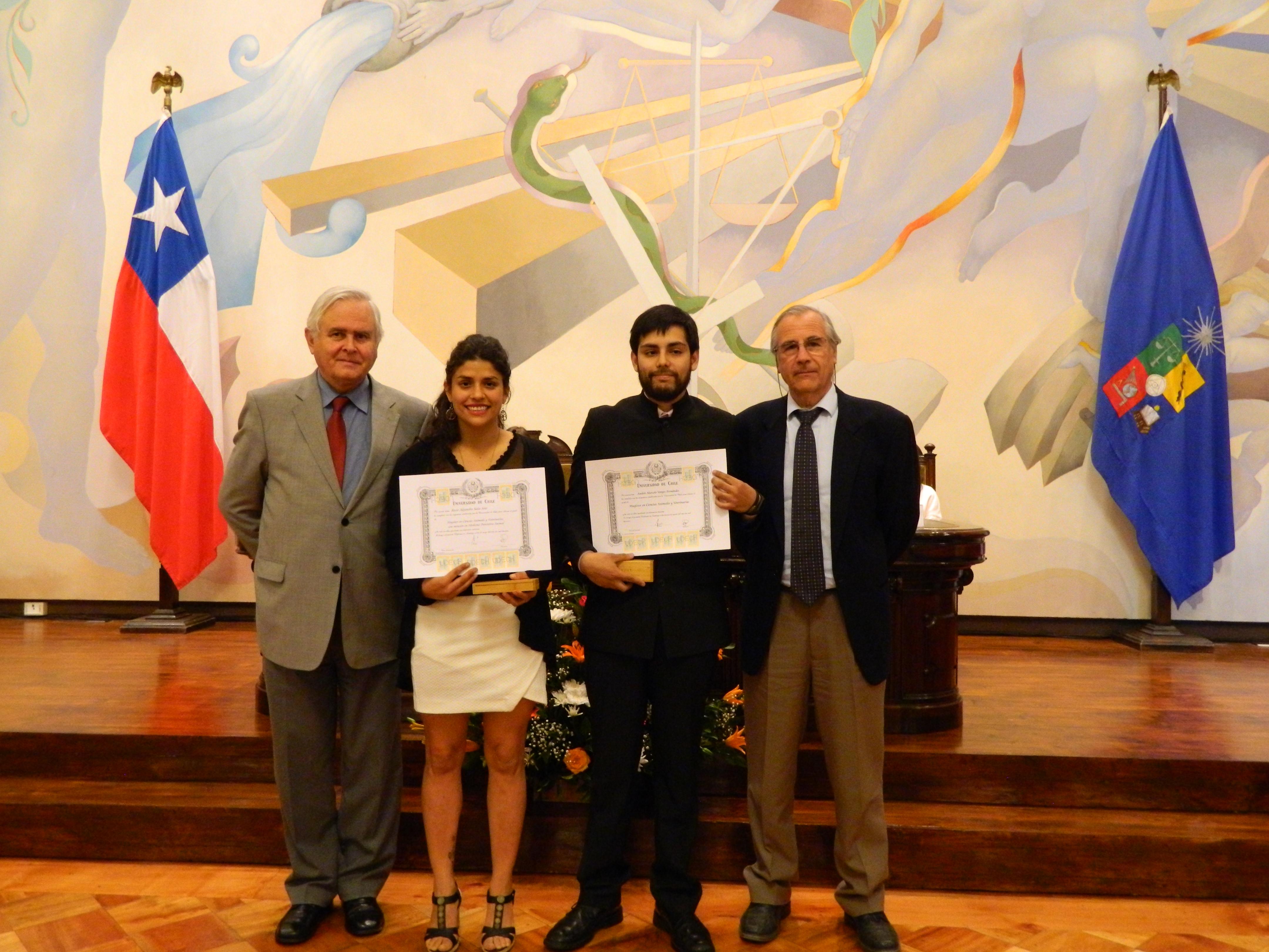 Participaron las autoridades de Favet, Decano Santiago Urcelay, Vicedecano Fernando Fredes y el Director de la Escuela de Posgrado, Profesor Mario Maino.