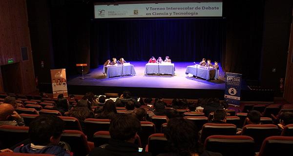 Parte de las actividades son los Torneos Escolares de Debates en Ciencia y Tecnología, organizado por el PAR Explora de CONICYT RM Sur Oriente.