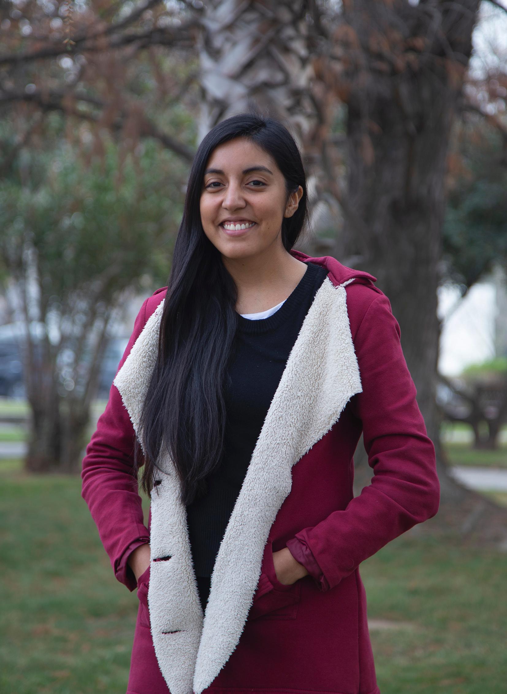 Javiera Flores Jara, estudiante de Medicina Veterinaria, quien se irá de intercambio a la Universidad de São Paulo, Brasil.