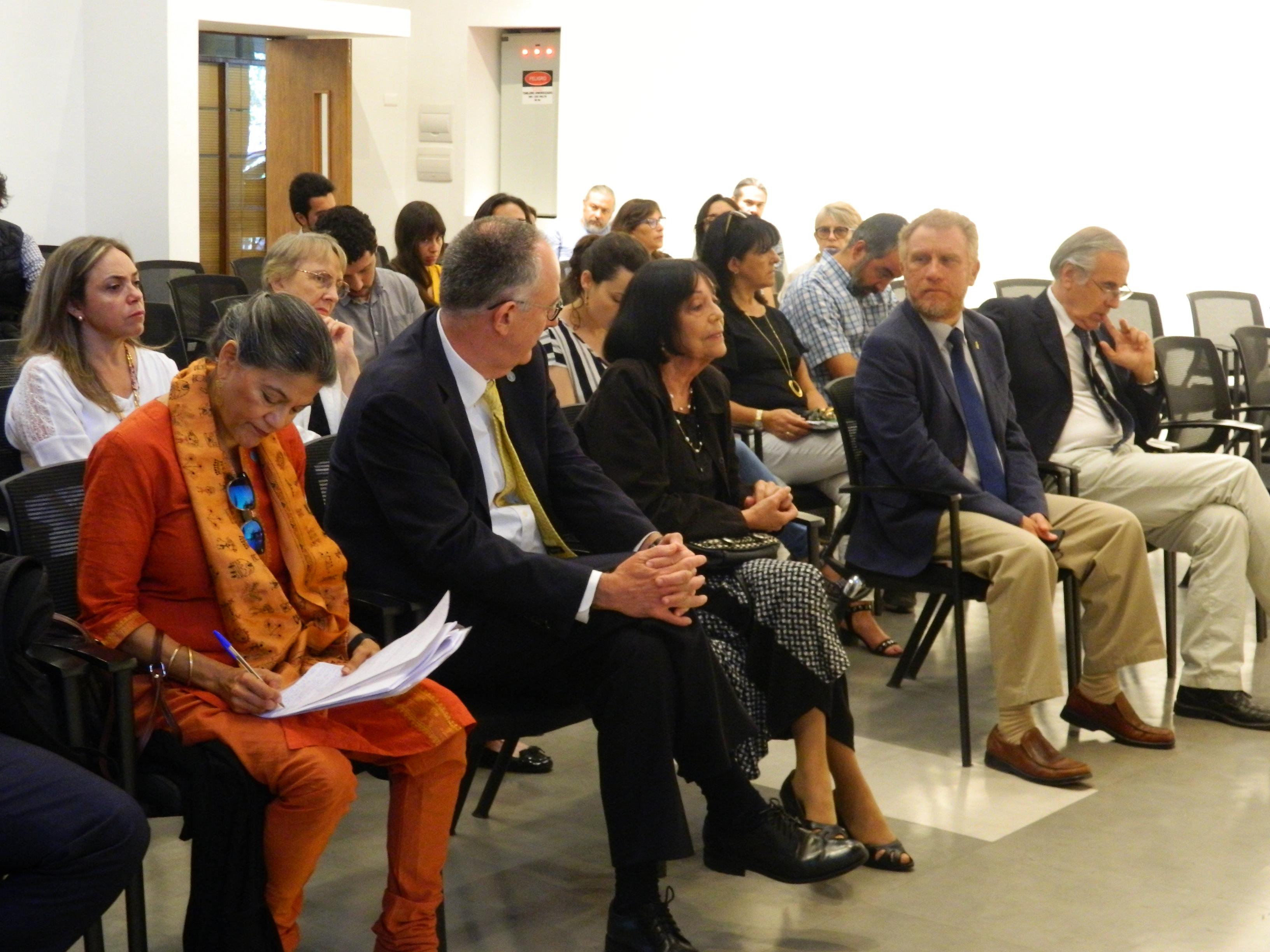 La delegación de la FAO junto a los directivos de Campus Sur. Horas previas a recibir la medalla Doctor Honoris Causa de la Universidad de Chile.